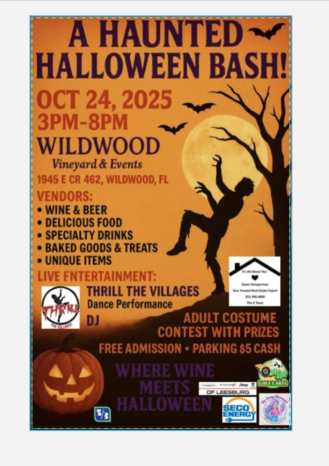 A Haunted Vineyard Halloween Bash Event