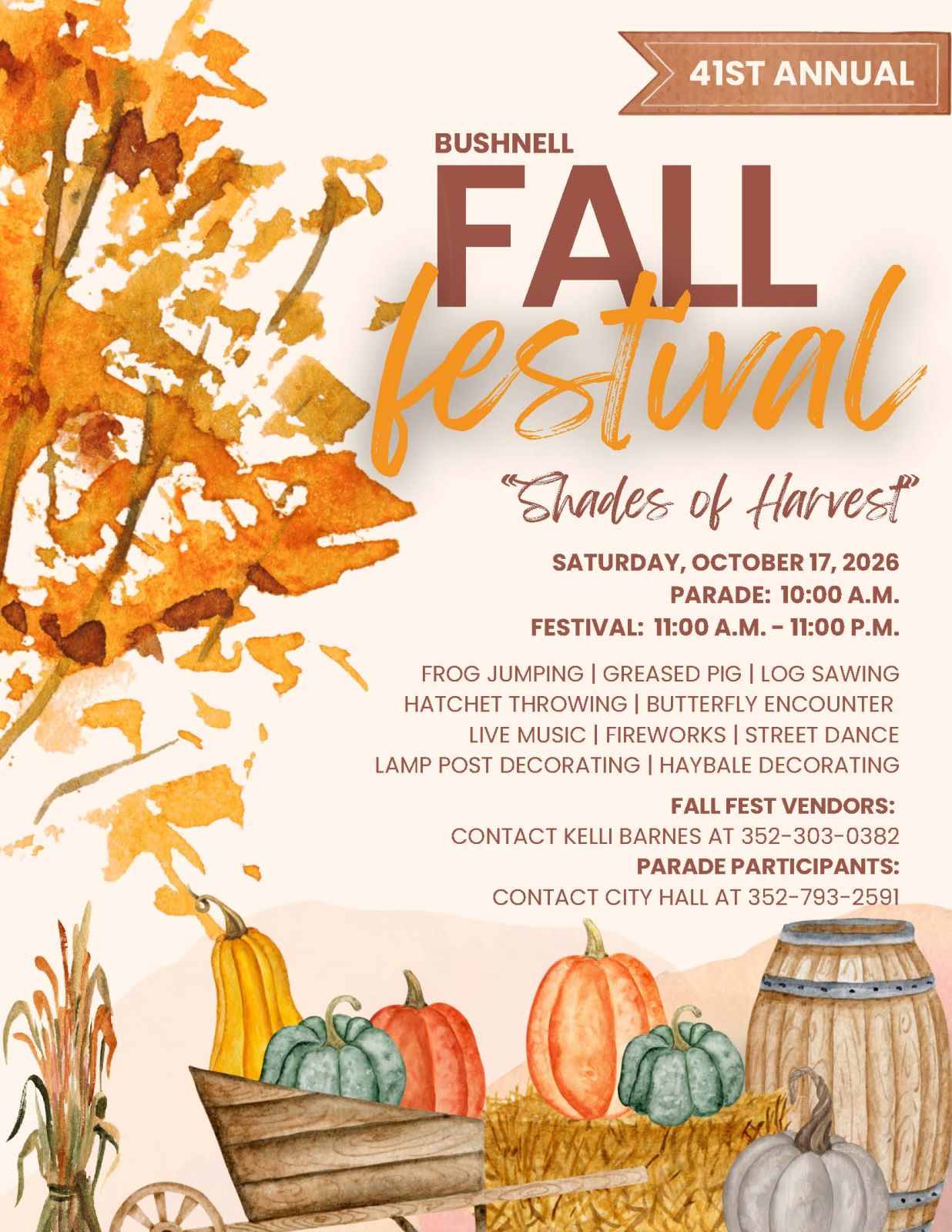 Event Flyer information times and activities.